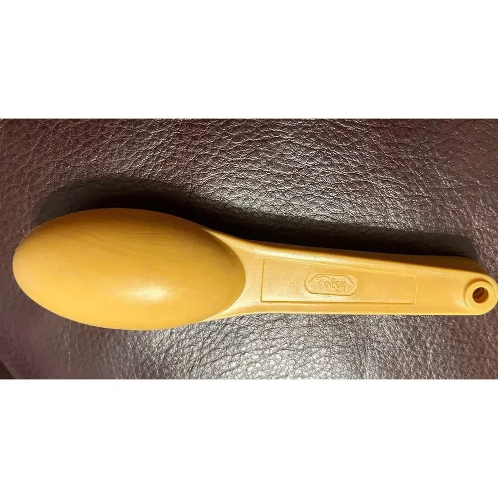 Vintage FOLEY Plastic Measuring Spoons Nesting Harvest Yellow Gold Set of 6